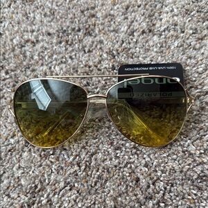 Angel Gold Aviator polarized Sunglasses with Yellow Tint